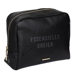 Pictureit Toalettmappe essensielle greier 24x20x10 cm svart