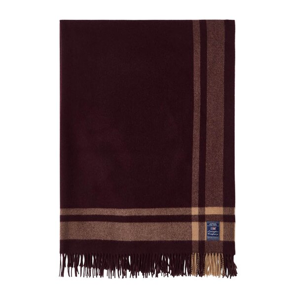 Lexington Frame Striped pledd ull 130x170 cm fig/fudge