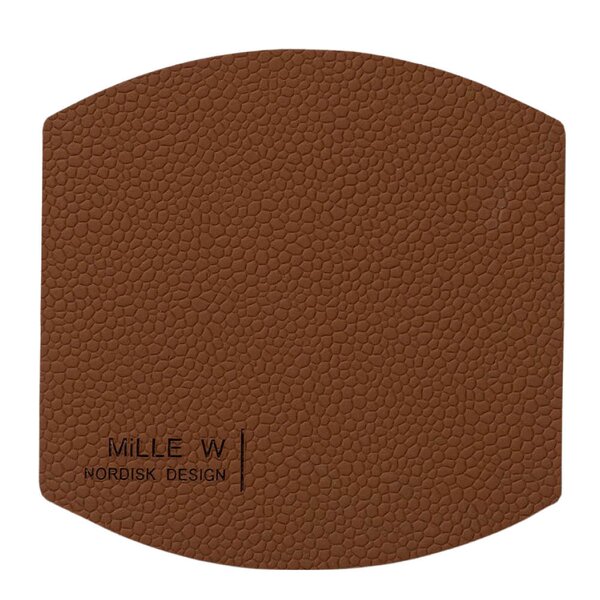 MiLLE W NORDISK DESIGN Ellips glassbrikke 10x10 cm brun