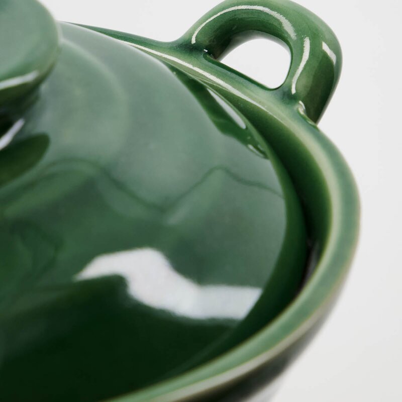 House Doctor Diva krukke med lokk 20x16,5x9,5 cm grønn