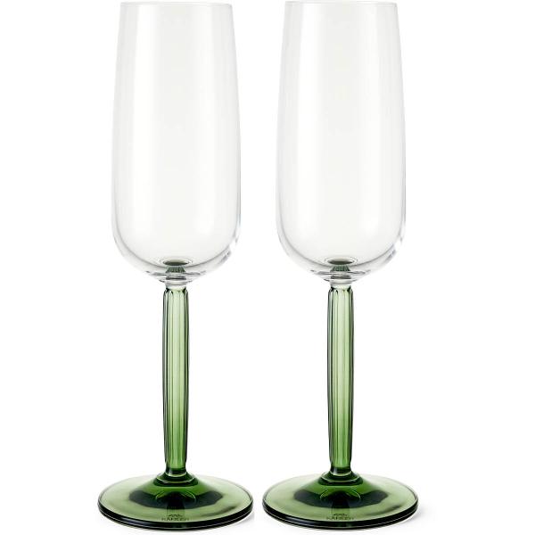 Kähler Hammershøi champagneglass 24 cl 2 stk grønn 