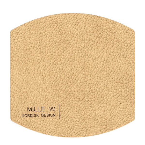 MiLLE W NORDISK DESIGN Ellips glassbrikke 10x10 cm beige