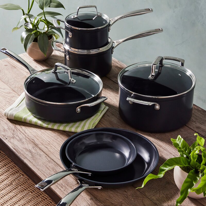 Le Creuset ENSC traktørpanne med glasslokk 4L 26 cm black