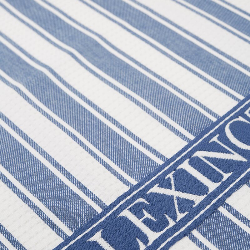 Lexington Icons stripet kjøkkenhåndkle m/vaffelstruktur 50x70 cm blå/hvit