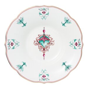 Magnor Lucia dyp tallerken 22 cm hvit/rød/grønn