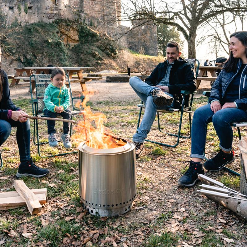 Solo Stove Ranger + stand 2.0 røykfri bålpanne 38x41,5 cm silver