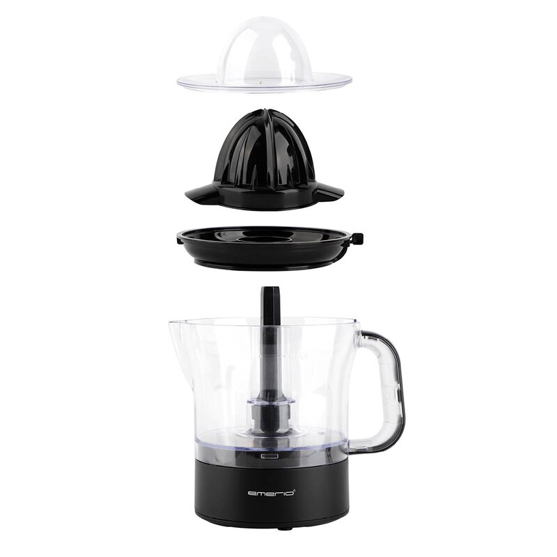 EMERIO Sitruspresser med tilbehør 700 ml svart