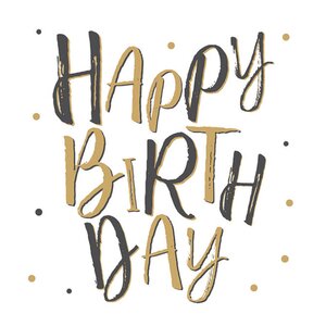 Ambiente Serviett 33x33 cm 20 stk Birthday Celebration White