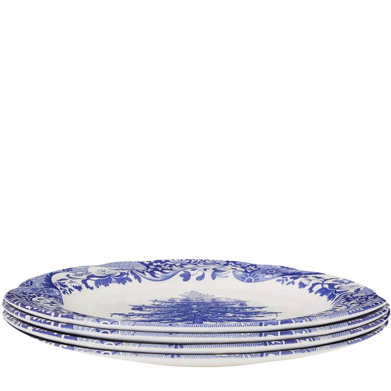 Spode Blue Italian Christmas Tree tallerken 27 cm blå/hvit