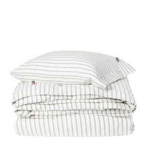 Lexington Sengesett flanell 140x220 cm stripete hvit/grønn/beige