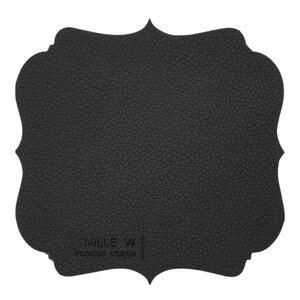 MiLLE W NORDISK DESIGN Vintage glassbrikke 12x12 cm svart