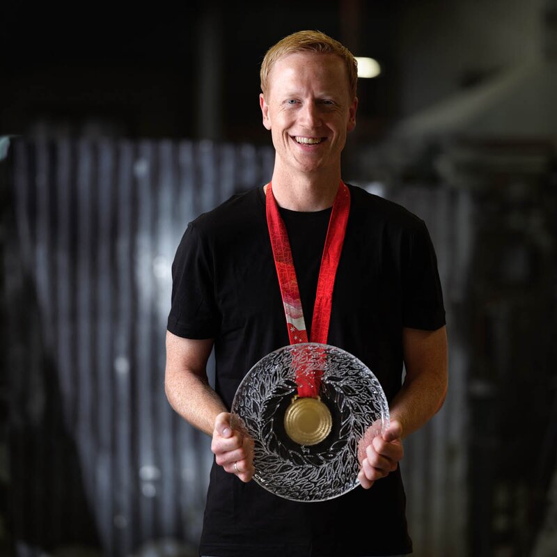 Magnor Goat tallerken i glass 28 cm klar