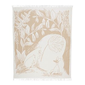MoominArabia Mummi bomullspledd 130x170 cm beige