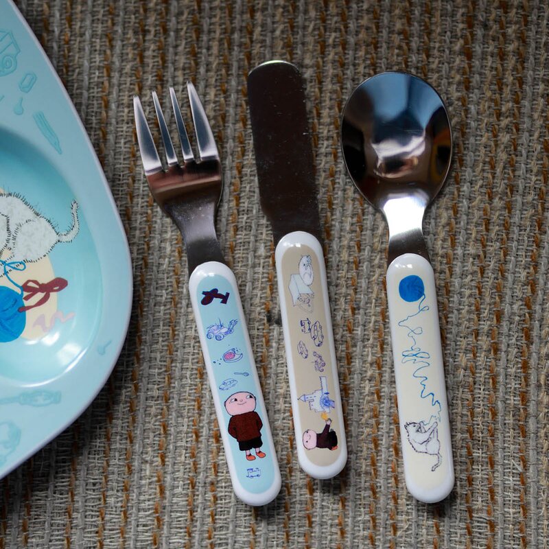 Rätt Start Albert Åberg barnebestikk 3 deler blå