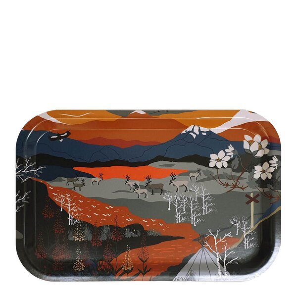 Arvidssons Textil Fjällvandring brett 33x21 cm oransje