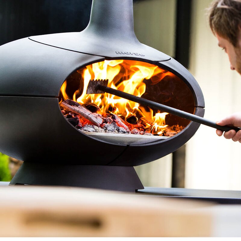 Morsø Askeskrape med blåserør 50,5 cm svart/stål