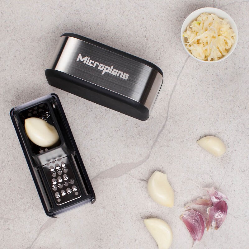 Microplane Garlic hvitløksrasp svart/stål