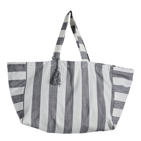 Lene Bjerre Felima handlenett 50x25 cm hvit/mørk grå