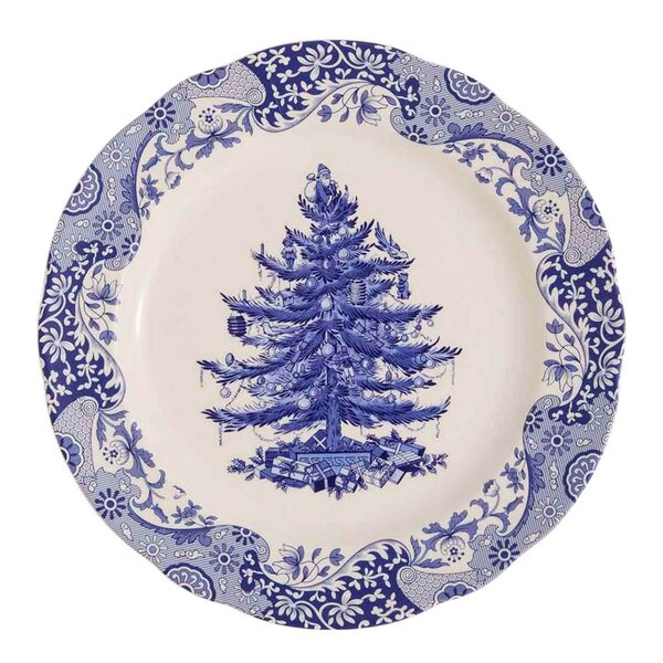 Spode Blue Italian Christmas Tree dekketallerken 31 cm blå/hvit
