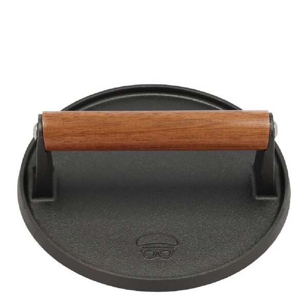 Holm Burgerpresse støpejern 18 cm svart