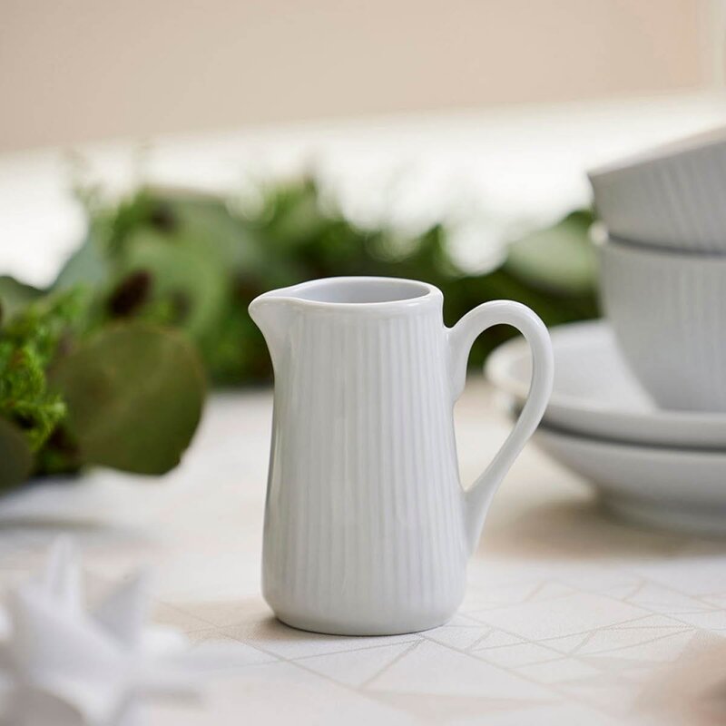 Pillivuyt Plissé kanne 35 cl hvit