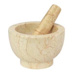 Cilio Jupiter morter 13 cm beige marmor