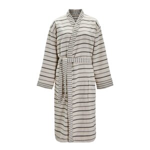 Meraki Badekåpe L/XL offwhite og svart