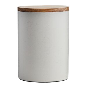 Aida RAW Arctic White redskapskrukke med lokk 15x10 cm teak