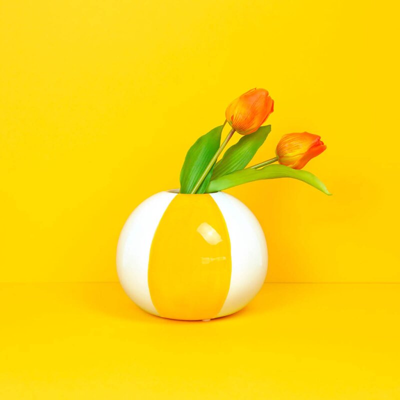 Balvi Floats vase 14 cm Beachball gul