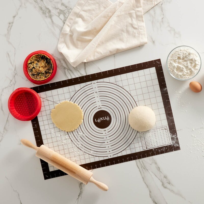 Lékué Non-stick bakeunderlag i silikon for deig 60x40 cm med mål