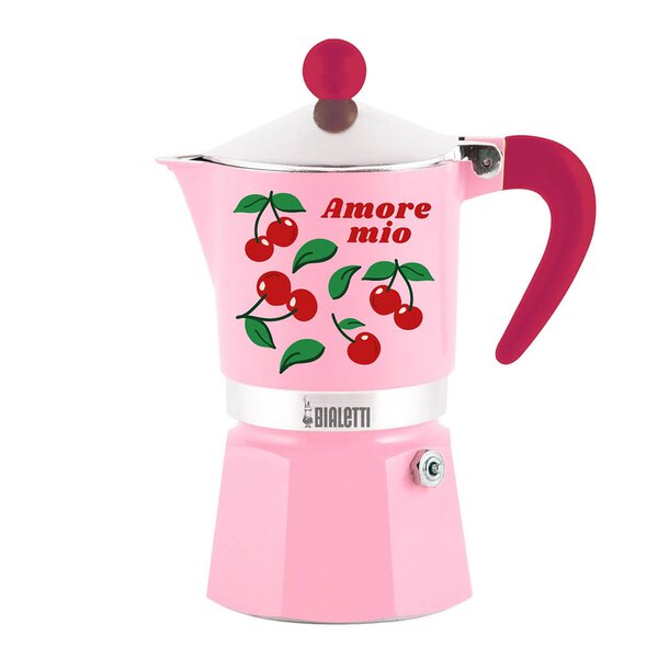 Bialetti Mercato Della Frutta espressokanne 3 kopper rosa