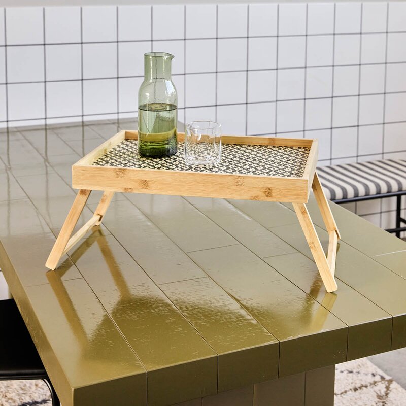 House Doctor Tray sengebrett i bambus 50x35 cm svart