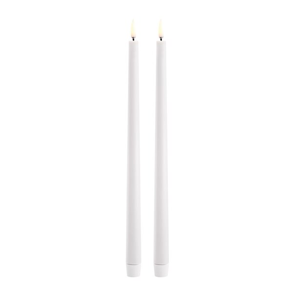 Uyuni Lighting Taper candles slim LED-kronelys 2,3x32 cm 2 stk nordic white