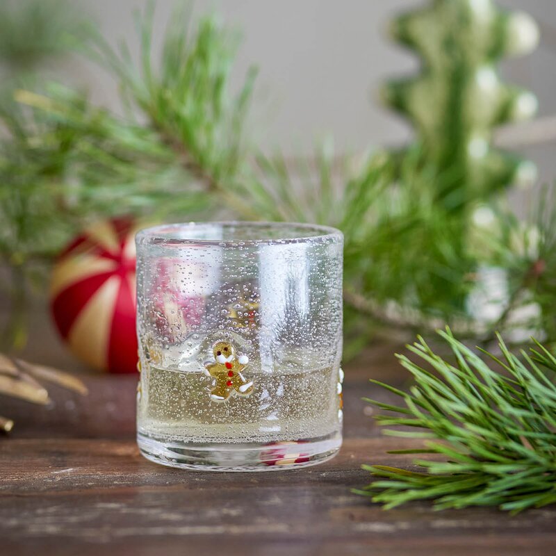 Bloomingville Debra vannglass 37 cl pepperkakemann