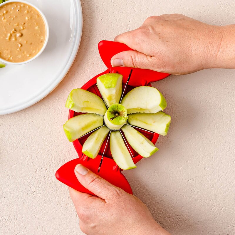 Dreamfarm Epledeler sammenleggbar 22,7x12,5 cm rød