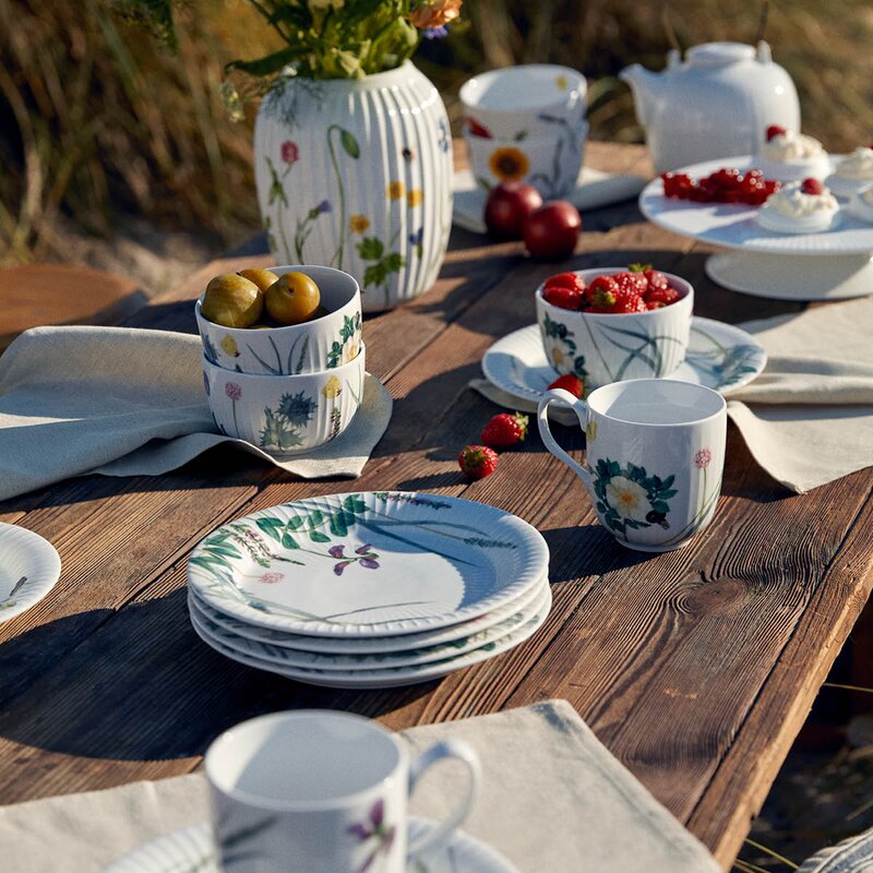 Kähler Hammershøi Summer tallerken 22 cm coastal flower