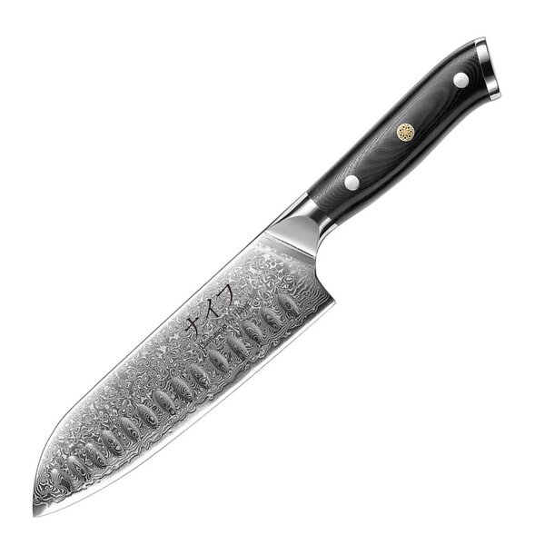 Damaskus by Haws Santoku kniv 32 cm svart