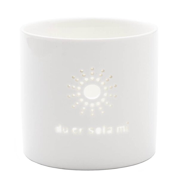 Sögne Home Telysholder Du er sola mi 8,5x8 cm medium hvit