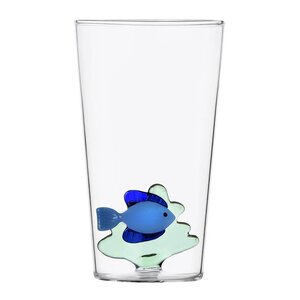 Ichendorf Milano Marine garden longdrinkglass 45 cl blå fisk i grønn tang