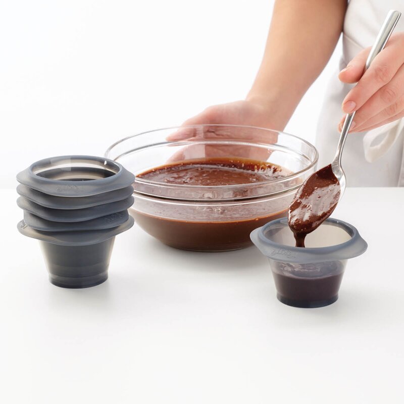 Lékué Silikonformer for Lava Cake 6 stk svart