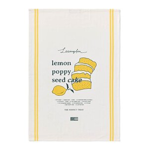 Lexington Kjøkkenhåndkle lemon poppy 50x70 cm hvit/gul