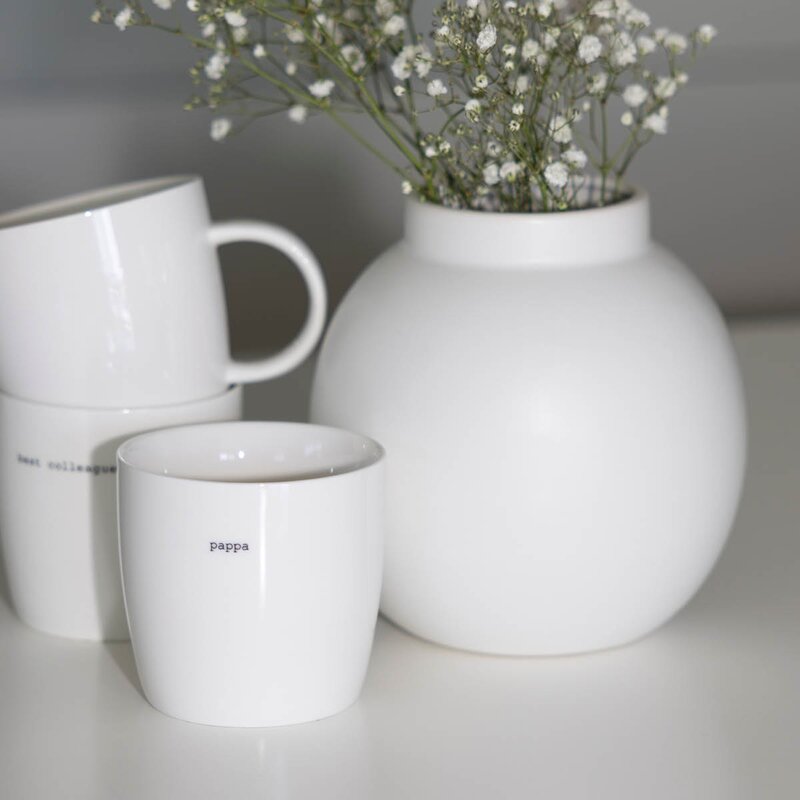 Sögne Home Krus pappa 30 cl hvit