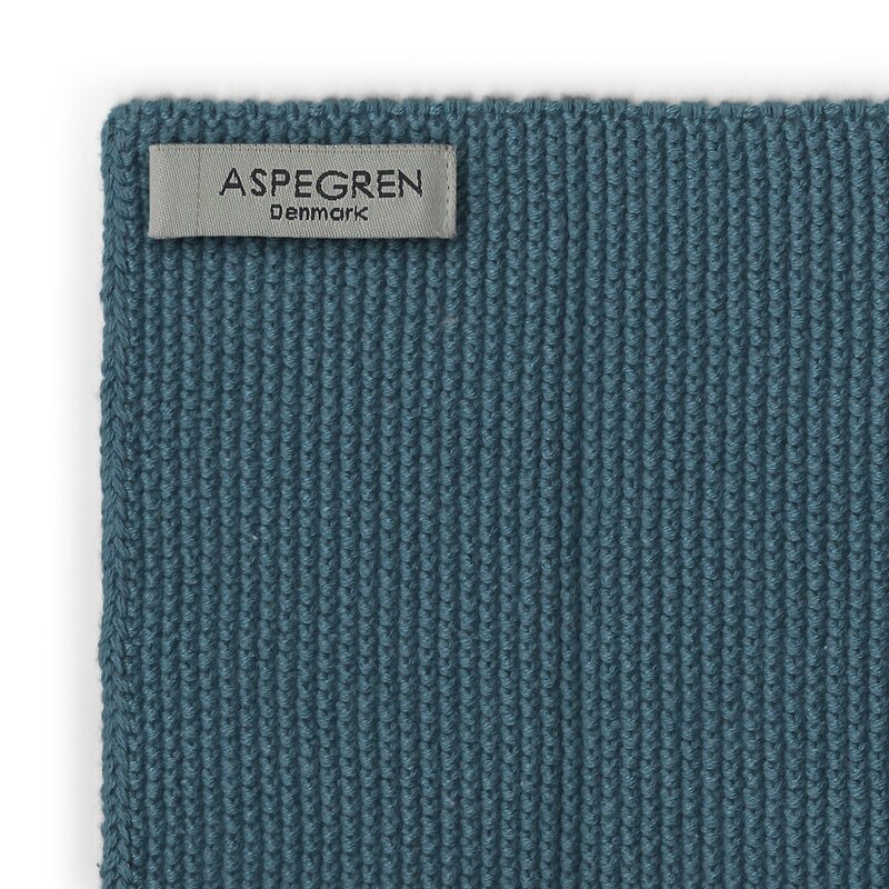 Aspegren Solid kjøkkenklut strikket 26x26 cm 2 stk blue