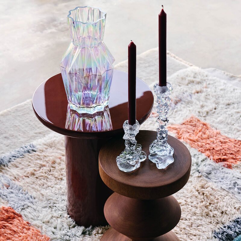 Pols Potten Drip lysestake i glass 25 cm klar