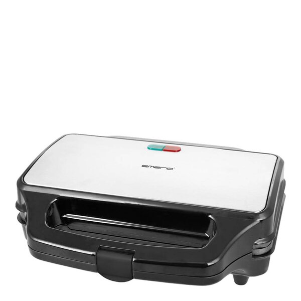 EMERIO Toastjern XXL 32x27 cm 900W rustfritt stål/svart