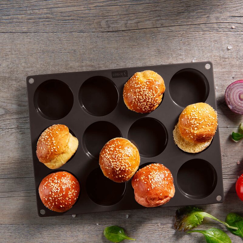 Lurch Flexiform BurgerBun bakeform til 12 stk hamburgerbrød à 6 cm