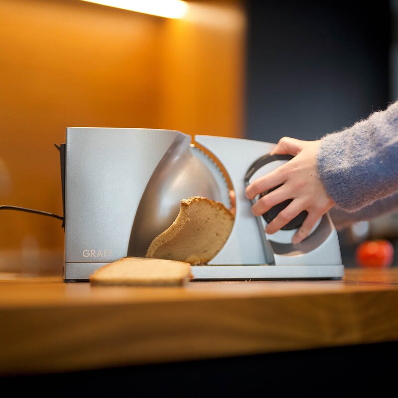 Graef Slicer Mytiny sammenleggbar skjæremaskin sølv