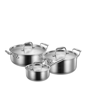 Modern House Rix Circle grytesett 3 deler 1,6/3,2/4 L blankt stål