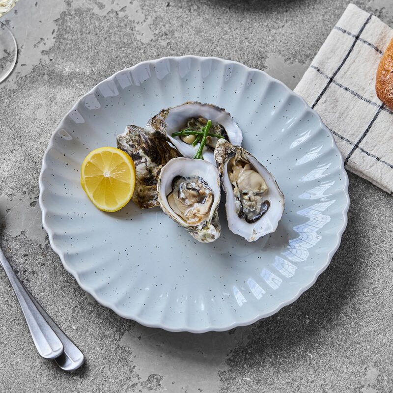 House Doctor Scallop tallerken 26 cm lyseblå