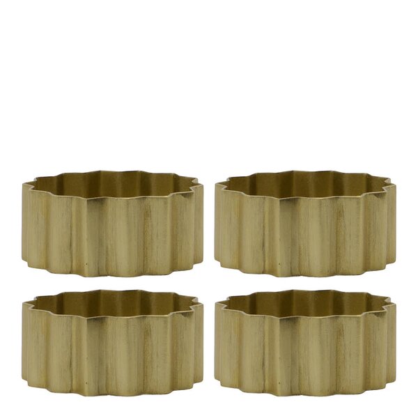 House Doctor Nello serviettringer i jern 4 stk gull